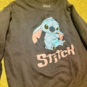 Disney Black and Blue Stitch Sweatshirt